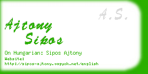 ajtony sipos business card